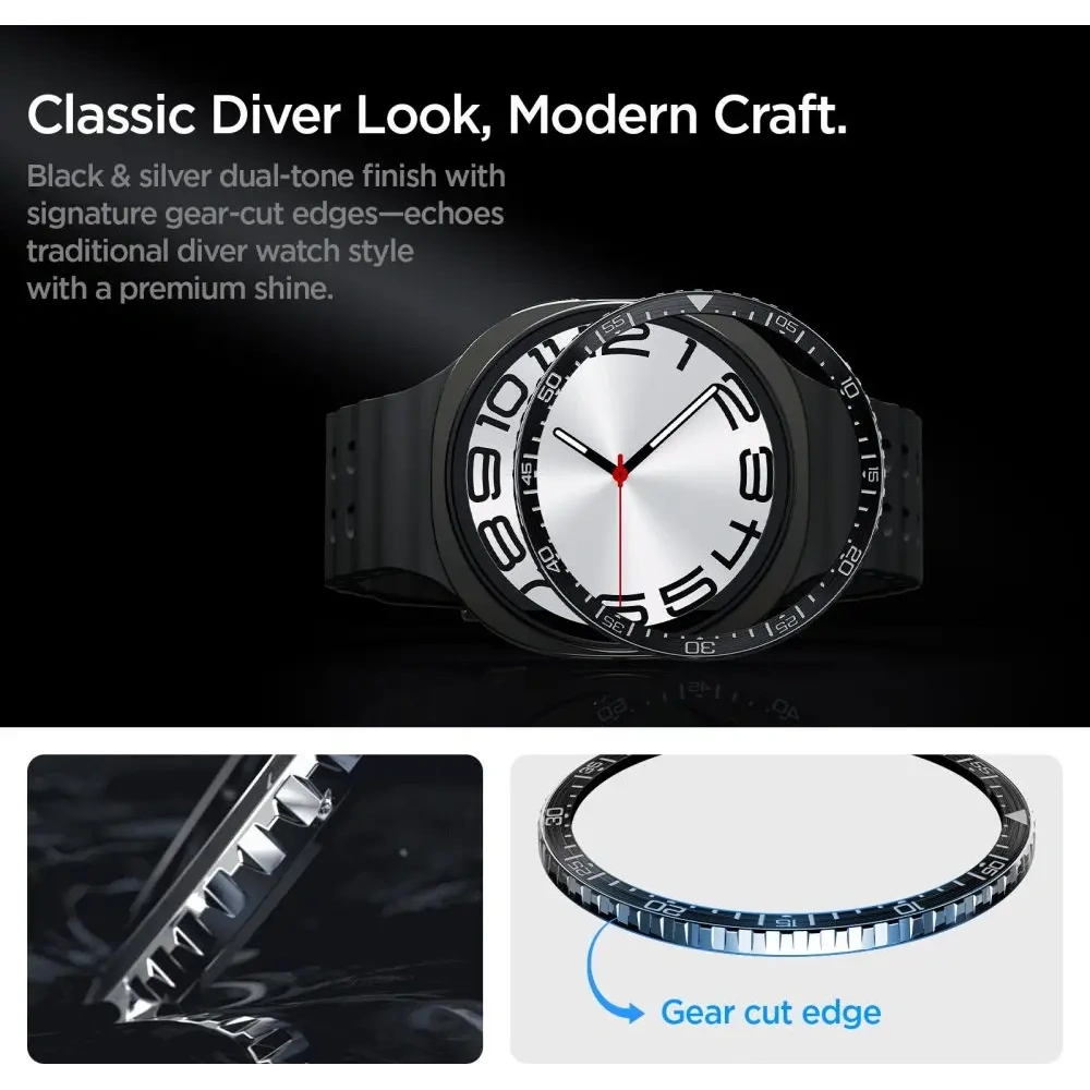 Nakładka Spigen Bezel Tune Diver do Samsung Galaxy Watch 8 44mm Black