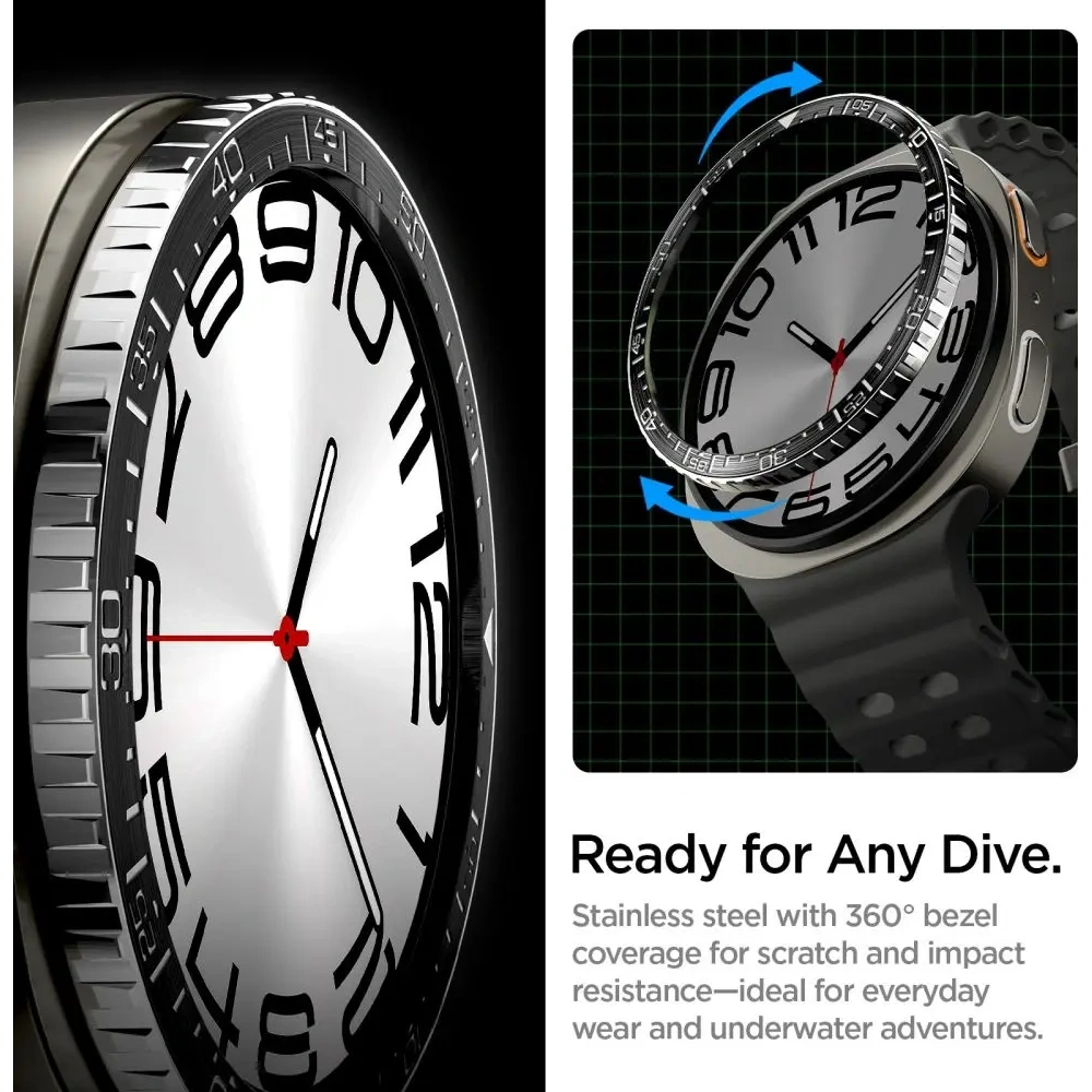 Nakładka Spigen Bezel Tune Diver do Samsung Galaxy Watch 8 44mm Black
