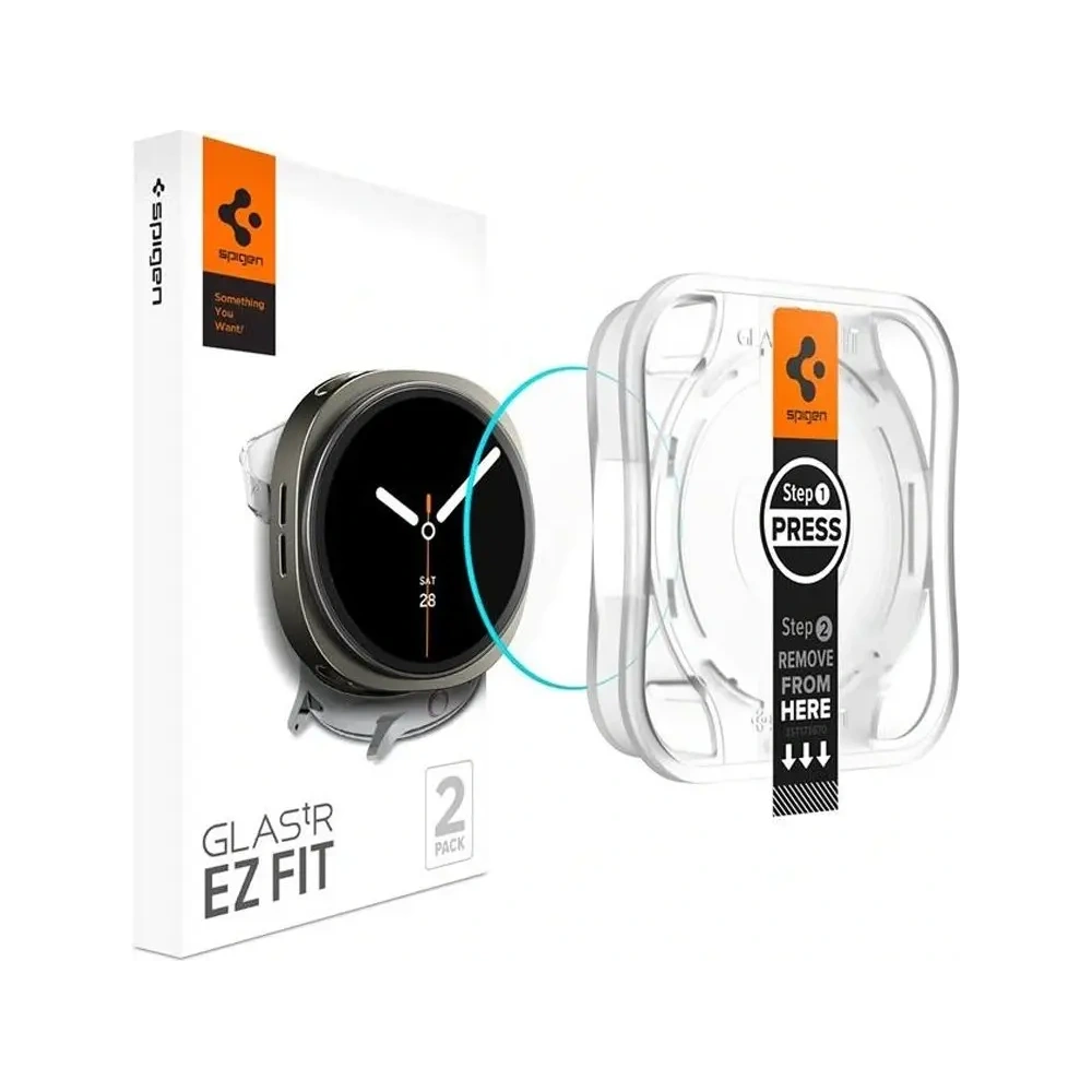 Szkło hartowane Spigen Glas.tr ez-Fit do Samsung Galaxy Watch 8 44mm Clear [2 PACK]