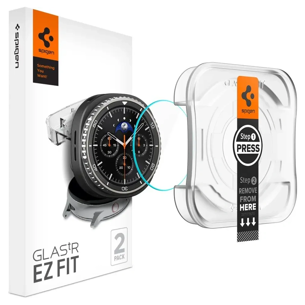 Szkło hartowane Spigen Glas.tr ez-Fit do Samsung Galaxy Watch 8 Classic 46mm Clear [2 PACK]