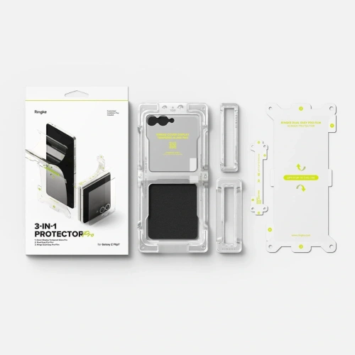 Zestaw folii ochronnych 3w1 Ringke Protector Pro do Samsung Galaxy Z Flip 7 Clear