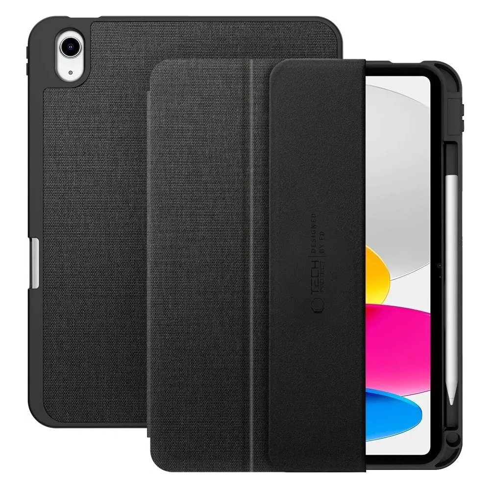 Etui Tech-Protect SmartCase Pen Canvas do Apple iPad 10.9" 2022 / 11" 2025 Obsidian Black