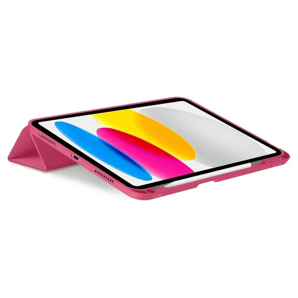Etui Tech-Protect SmartCase Pen Canvas do Apple iPad 10.9" 2022 / 11" 2025 Magenta Bloom