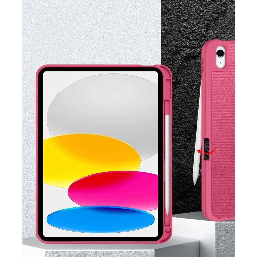 Etui Tech-Protect SmartCase Pen Canvas do Apple iPad 10.9" 2022 / 11" 2025 Magenta Bloom