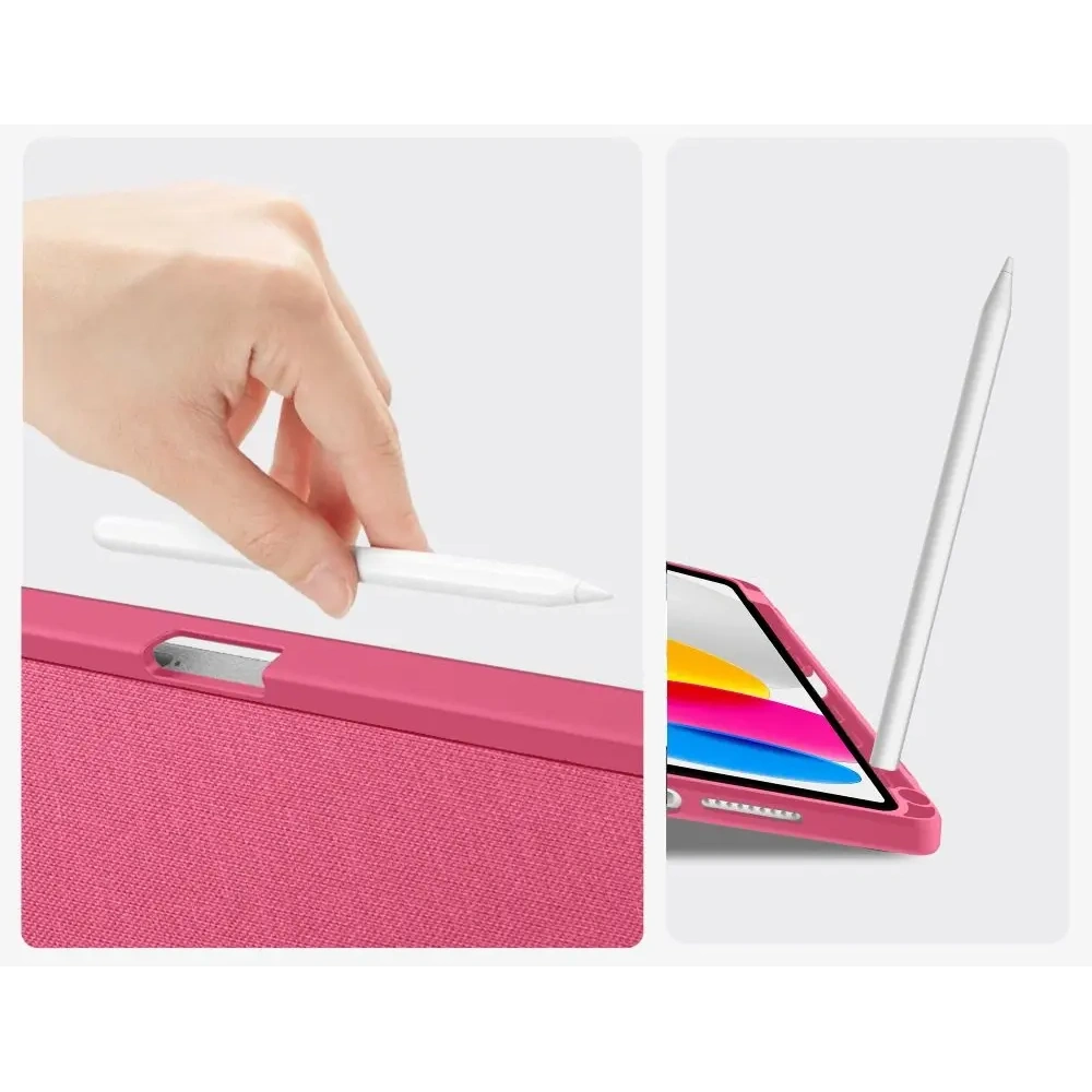 Etui Tech-Protect SmartCase Pen Canvas do Apple iPad 10.9" 2022 / 11" 2025 Magenta Bloom