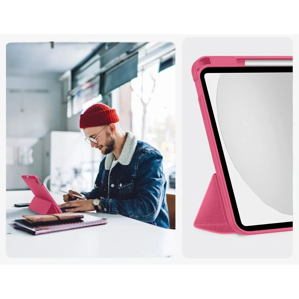 Etui Tech-Protect SmartCase Pen Canvas do Apple iPad 10.9" 2022 / 11" 2025 Magenta Bloom