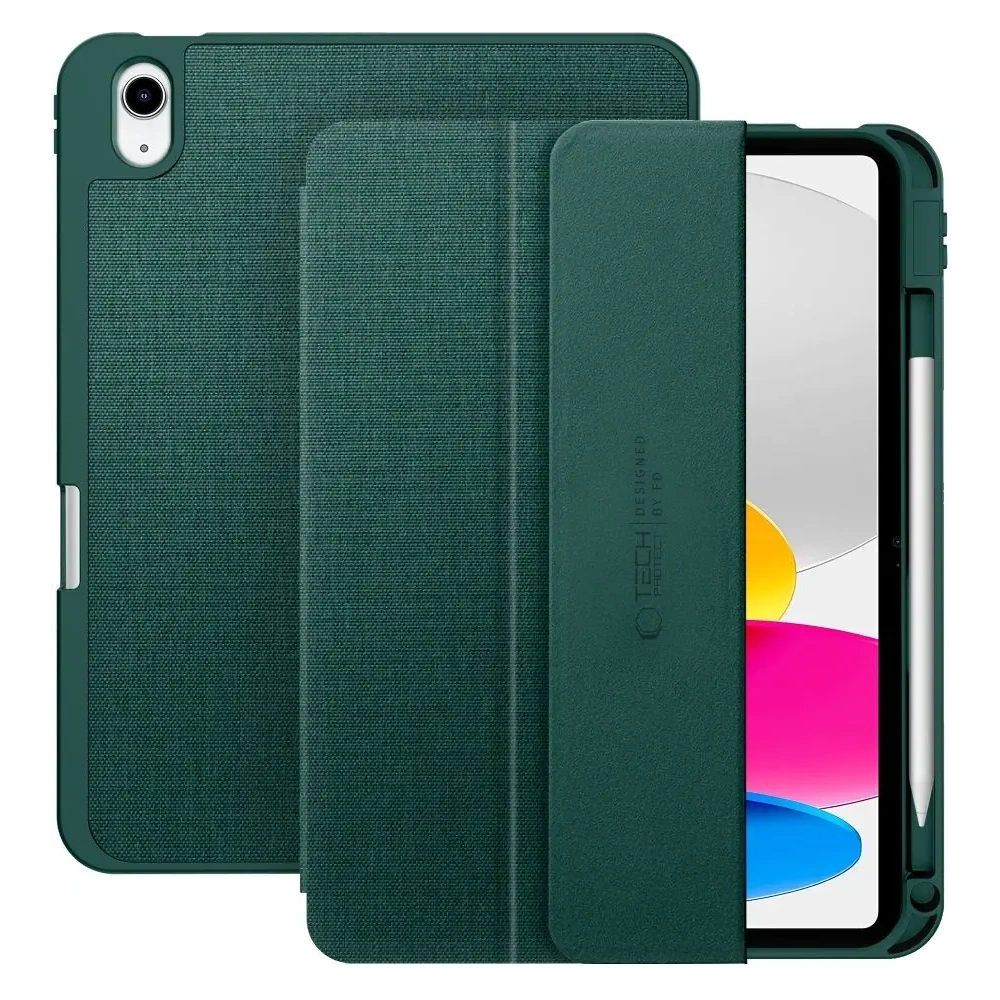Etui Tech-Protect SmartCase Pen Canvas do Apple iPad 10.9" 2022 / 11" 2025 Moss Green