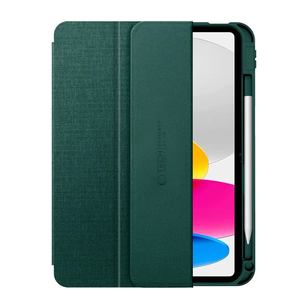 Etui Tech-Protect SmartCase Pen Canvas do Apple iPad 10.9" 2022 / 11" 2025 Moss Green