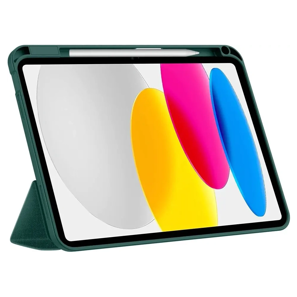 Etui Tech-Protect SmartCase Pen Canvas do Apple iPad 10.9" 2022 / 11" 2025 Moss Green