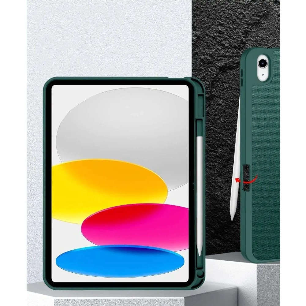 Etui Tech-Protect SmartCase Pen Canvas do Apple iPad 10.9" 2022 / 11" 2025 Moss Green