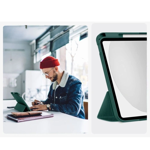 Etui Tech-Protect SmartCase Pen Canvas do Apple iPad 10.9" 2022 / 11" 2025 Moss Green