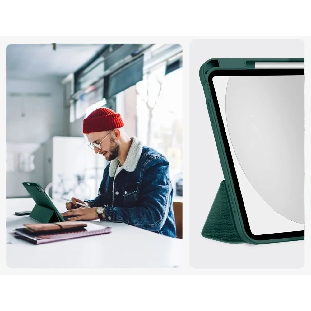 Etui Tech-Protect SmartCase Pen Canvas do Apple iPad 10.9" 2022 / 11" 2025 Moss Green
