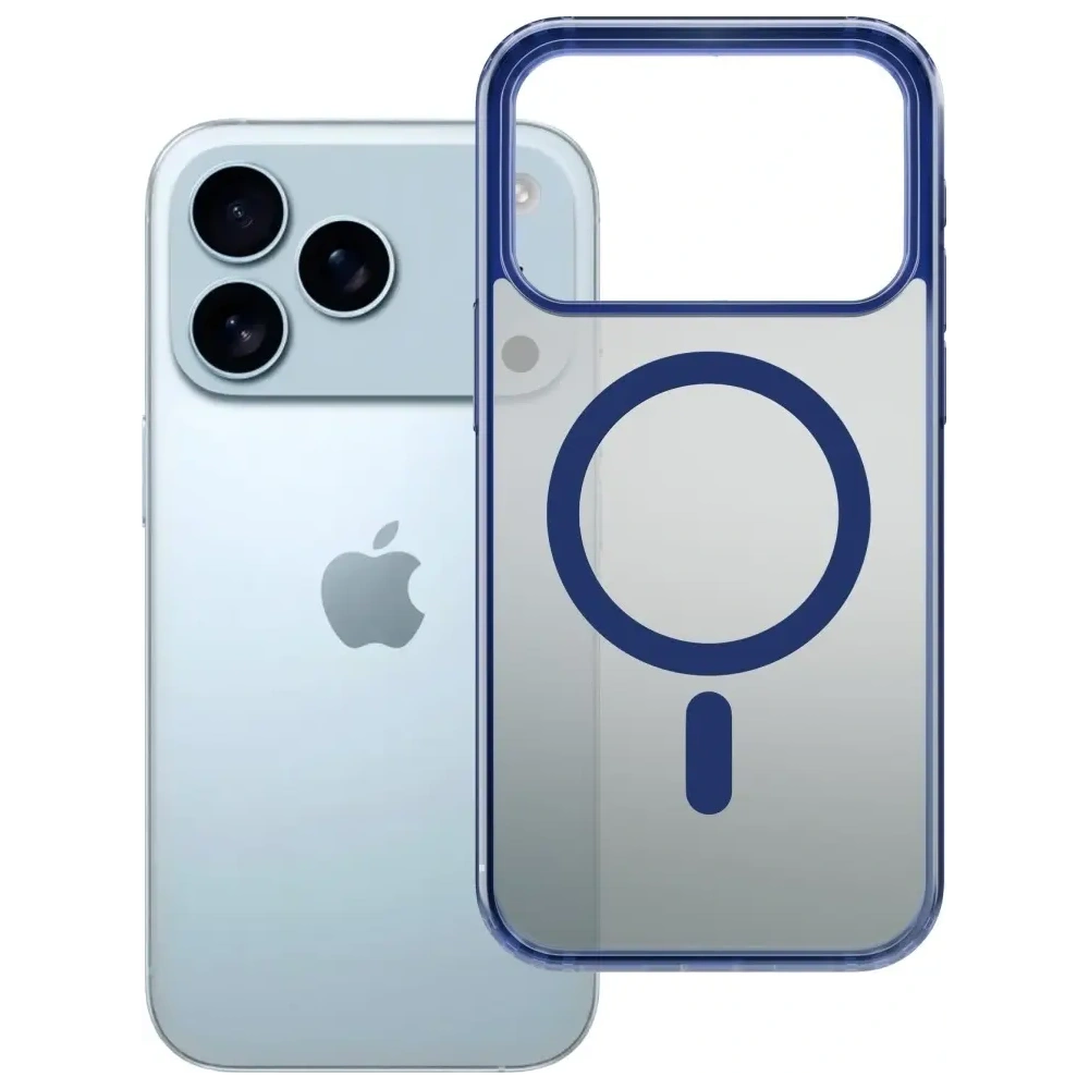Etui 3MK Frosty MagCase do Apple iPhone 17 Pro niebieski