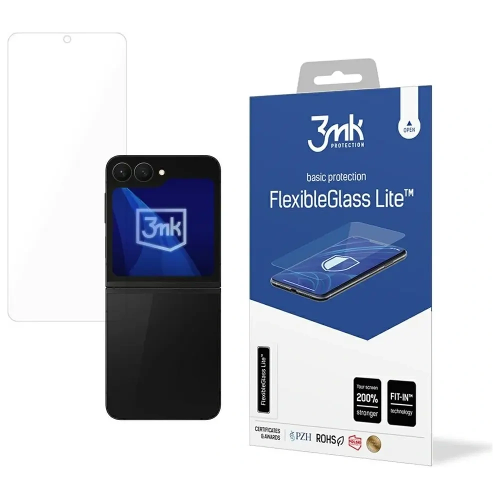 Szkło hybrydowe 3MK FlexibleGlass Lite do Samsung Galaxy Z Flip6 / Z Flip7 FE na ekran zewnętrzny