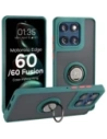 Etui z uchwytem na palec Bizon Case Hybrid Ring do Motorola Edge 60 Fusion / 60 przydymione z ciemnozieloną ramką