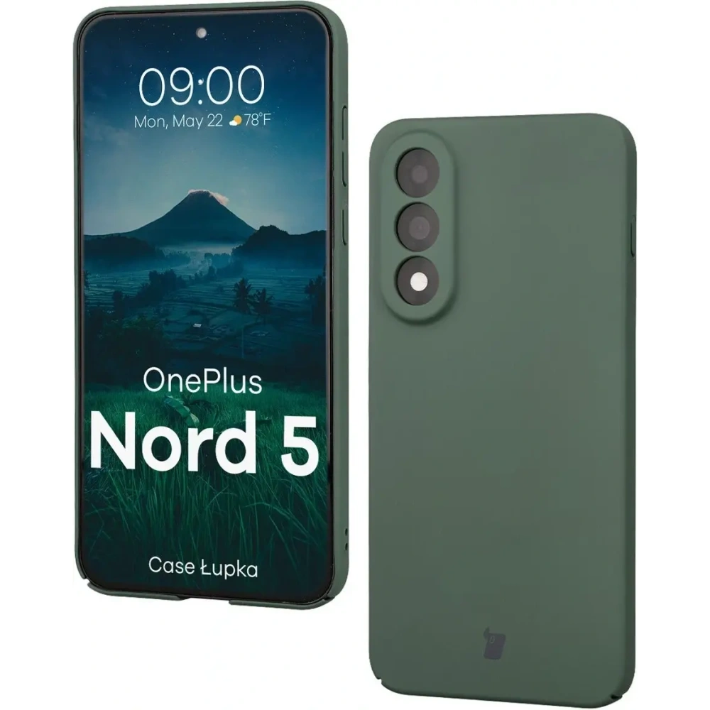 Etui Bizon Case Łupka do OnePlus Nord 5 zielone