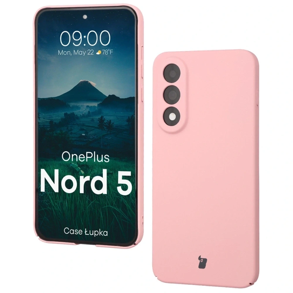 Etui Bizon Case Łupka do OnePlus Nord 5 różowe