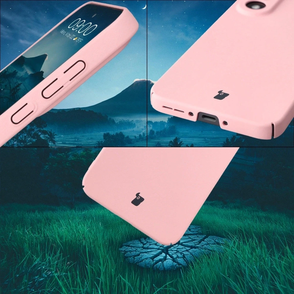 Etui Bizon Case Łupka do OnePlus Nord 5 różowe