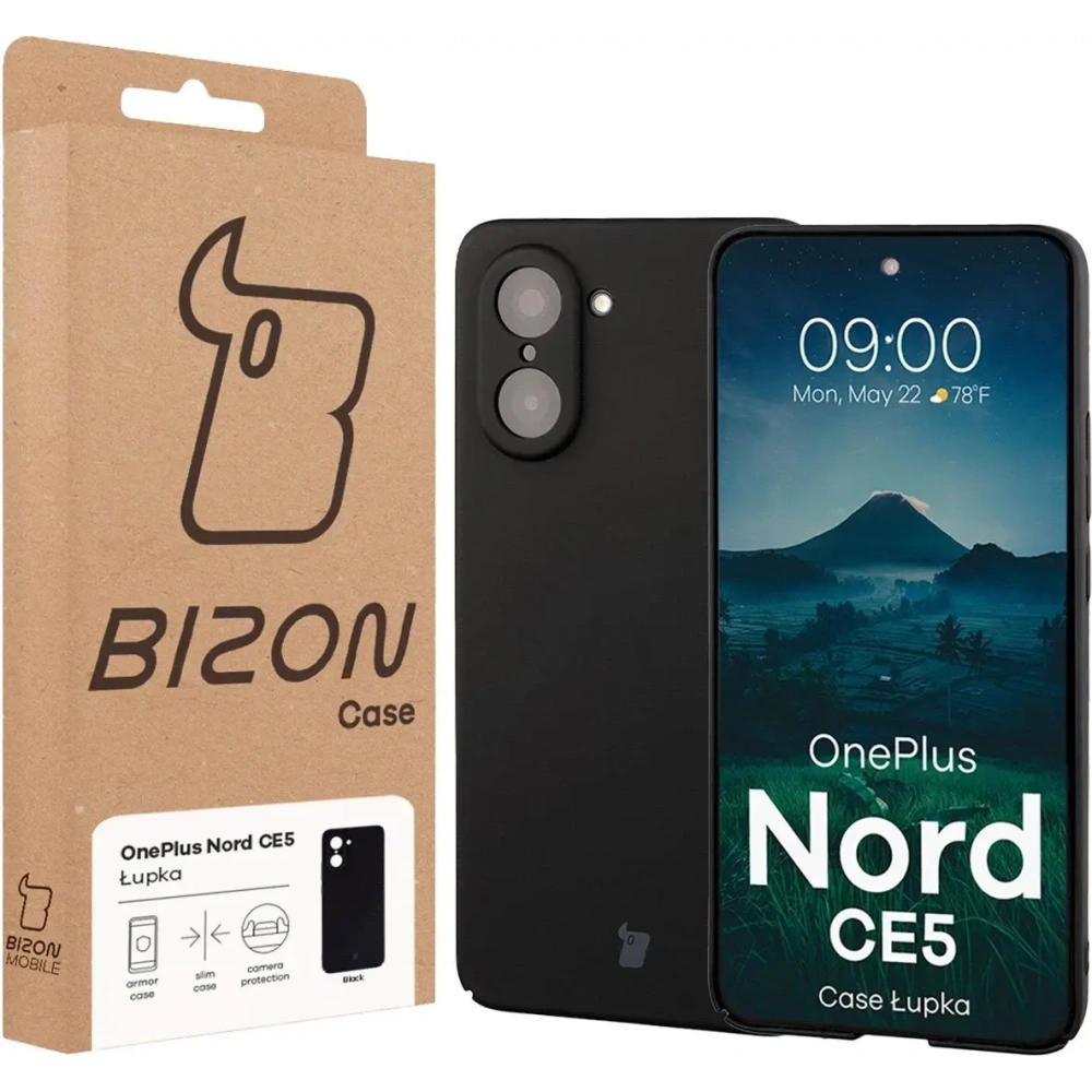 Etui Bizon Case Łupka do OnePlus Nord CE5 5G czarne