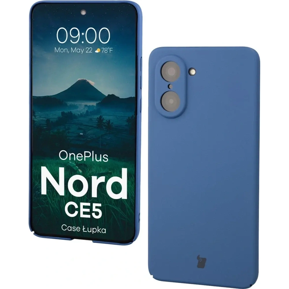 Etui Bizon Case Łupka do OnePlus Nord CE5 5G niebieskie