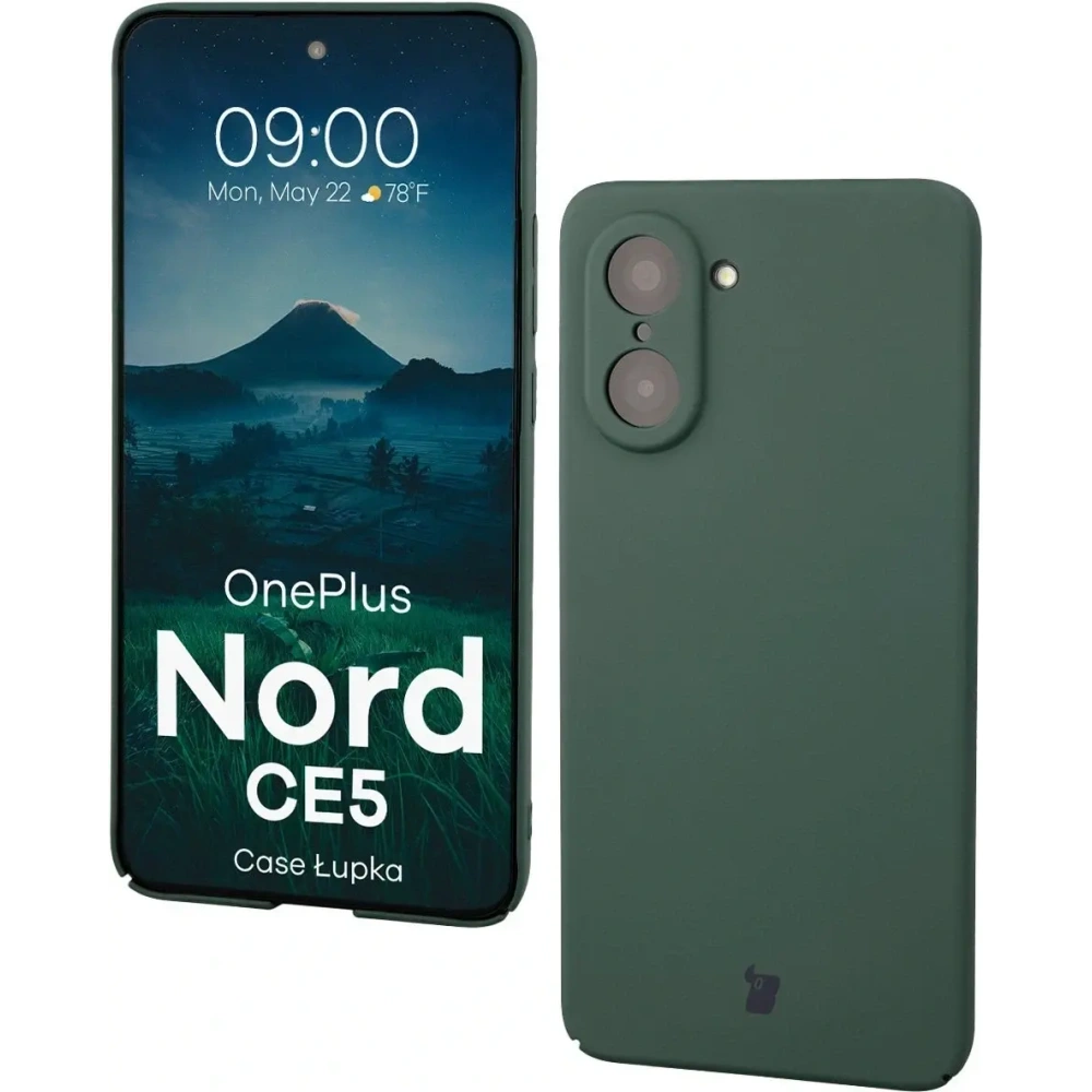 Etui Bizon Case Łupka do OnePlus Nord CE5 5G zielone