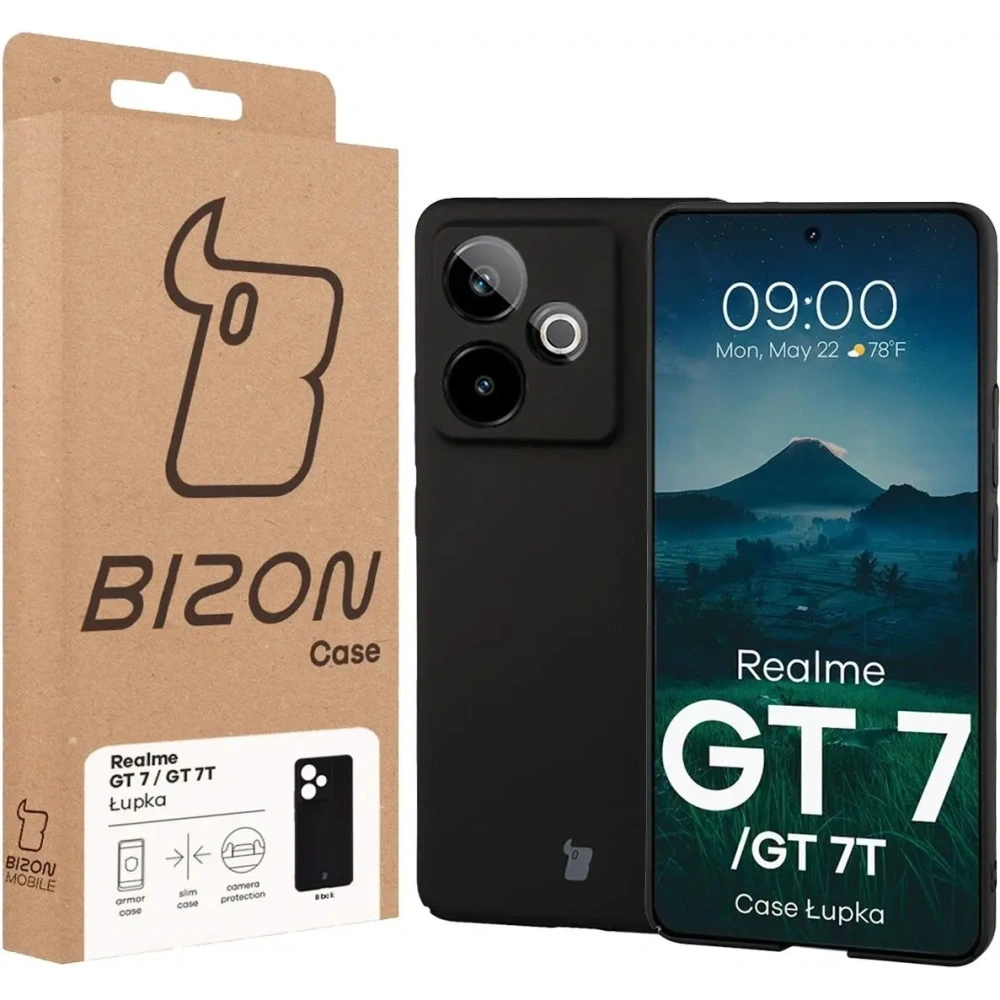 Etui Bizon Case Łupka do Realme GT 7 / 7T czarne