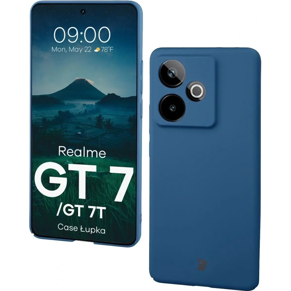 Etui Bizon Case Łupka do Realme GT 7 / 7T niebieskie