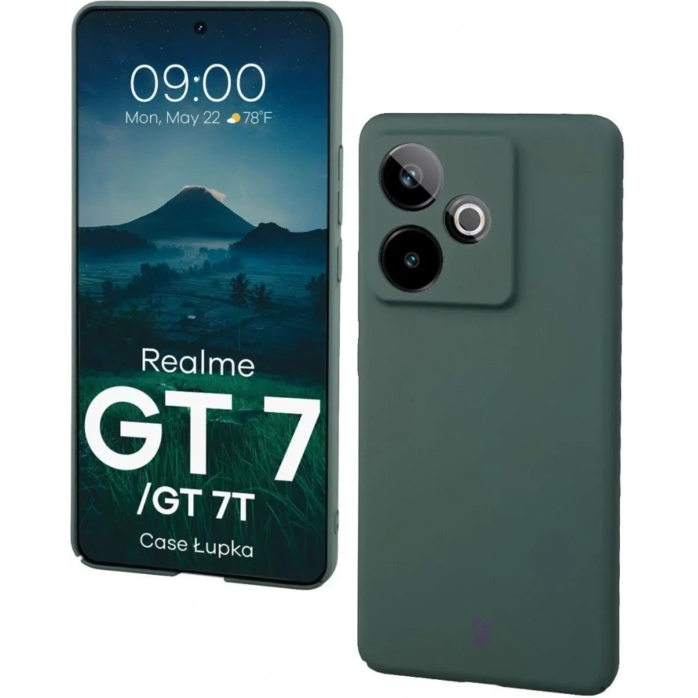 Etui Bizon Case Łupka do Realme GT 7 / 7T zielone