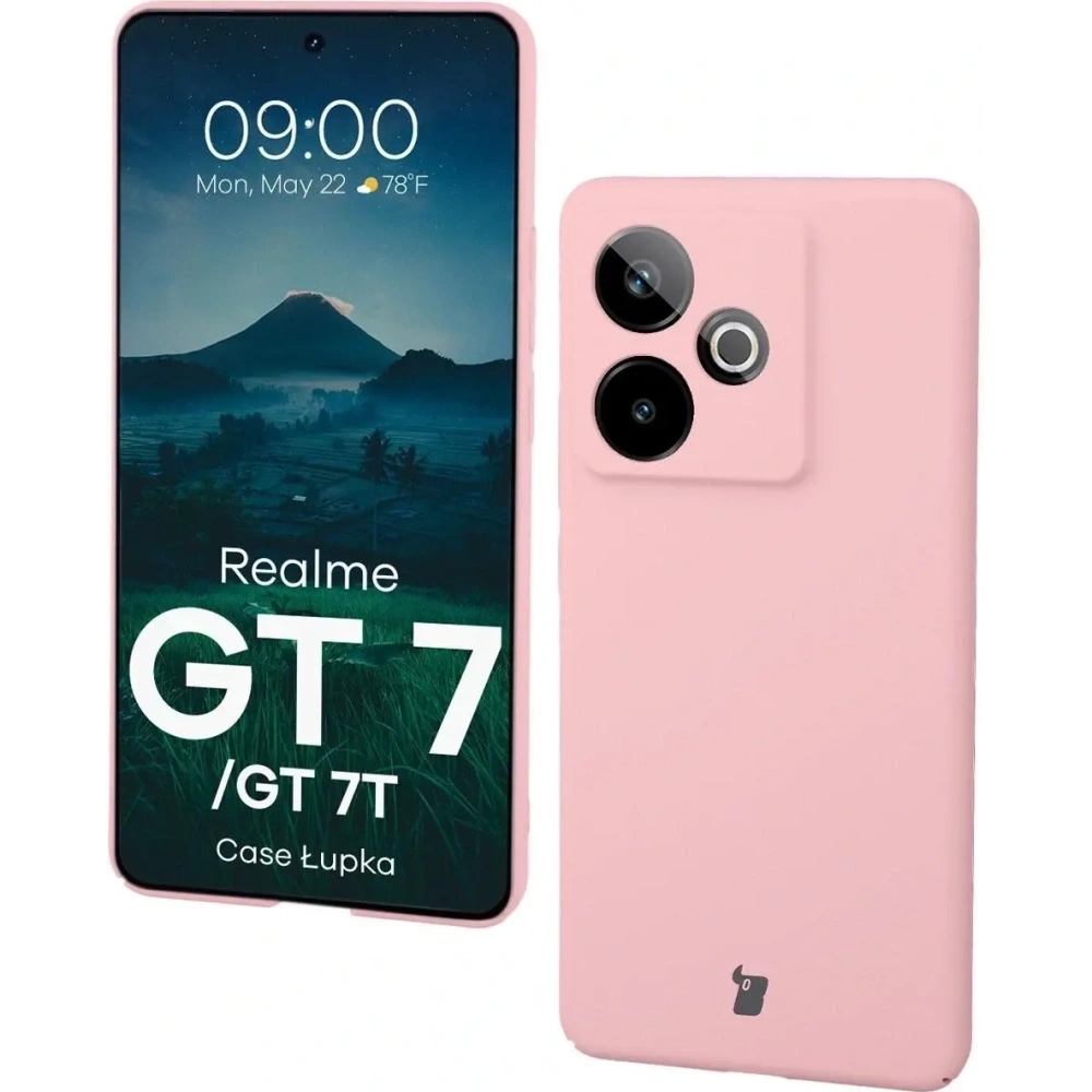Etui Bizon Case Łupka do Realme GT 7 / 7T różowe