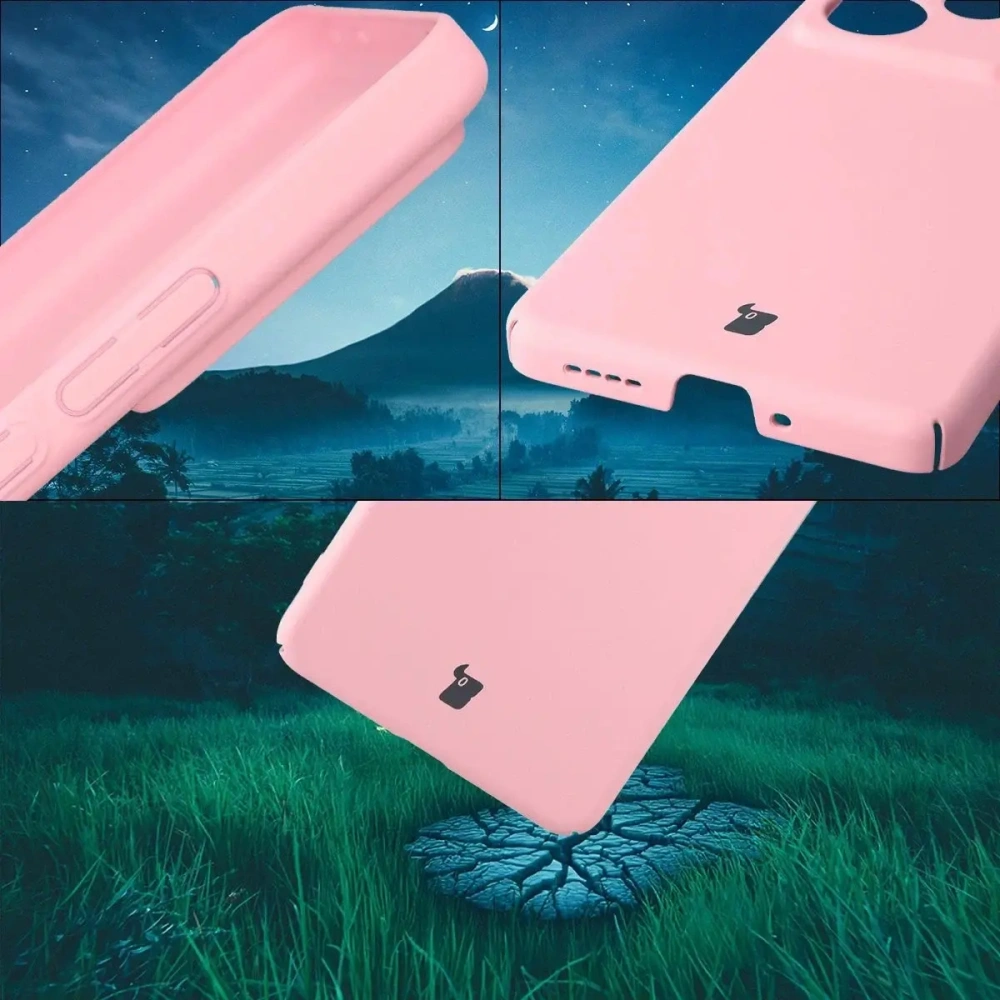 Etui Bizon Case Łupka do Realme GT 7 / 7T różowe