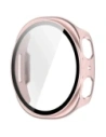Etui ze szkłem do zegarka Bizon Case+Glass Watch do Samsung Galaxy Watch 8 44mm satynowe różowe