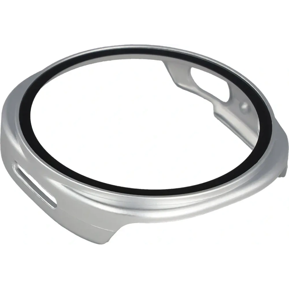 Etui ze szkłem do zegarka Bizon Case+Glass Watch do Samsung Galaxy Watch 8 44mm szampańskie