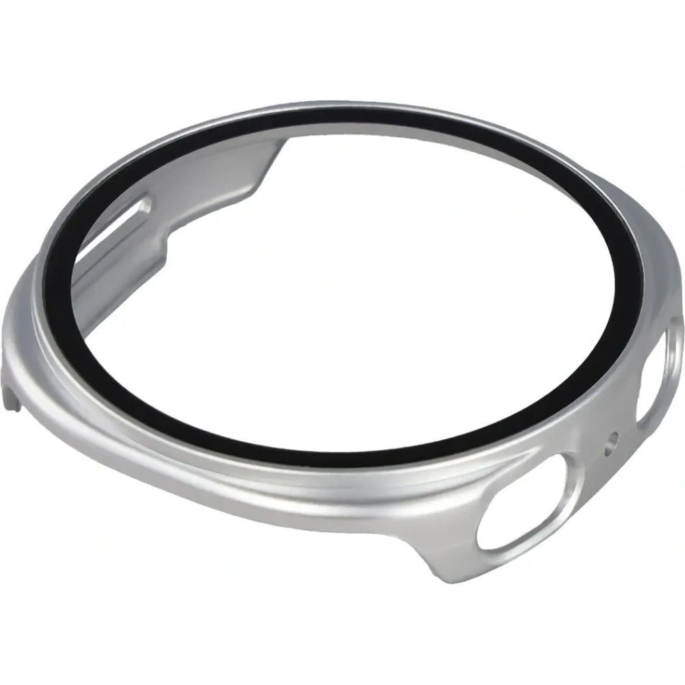 Etui ze szkłem do zegarka Bizon Case+Glass Watch do Samsung Galaxy Watch 8 44mm szampańskie