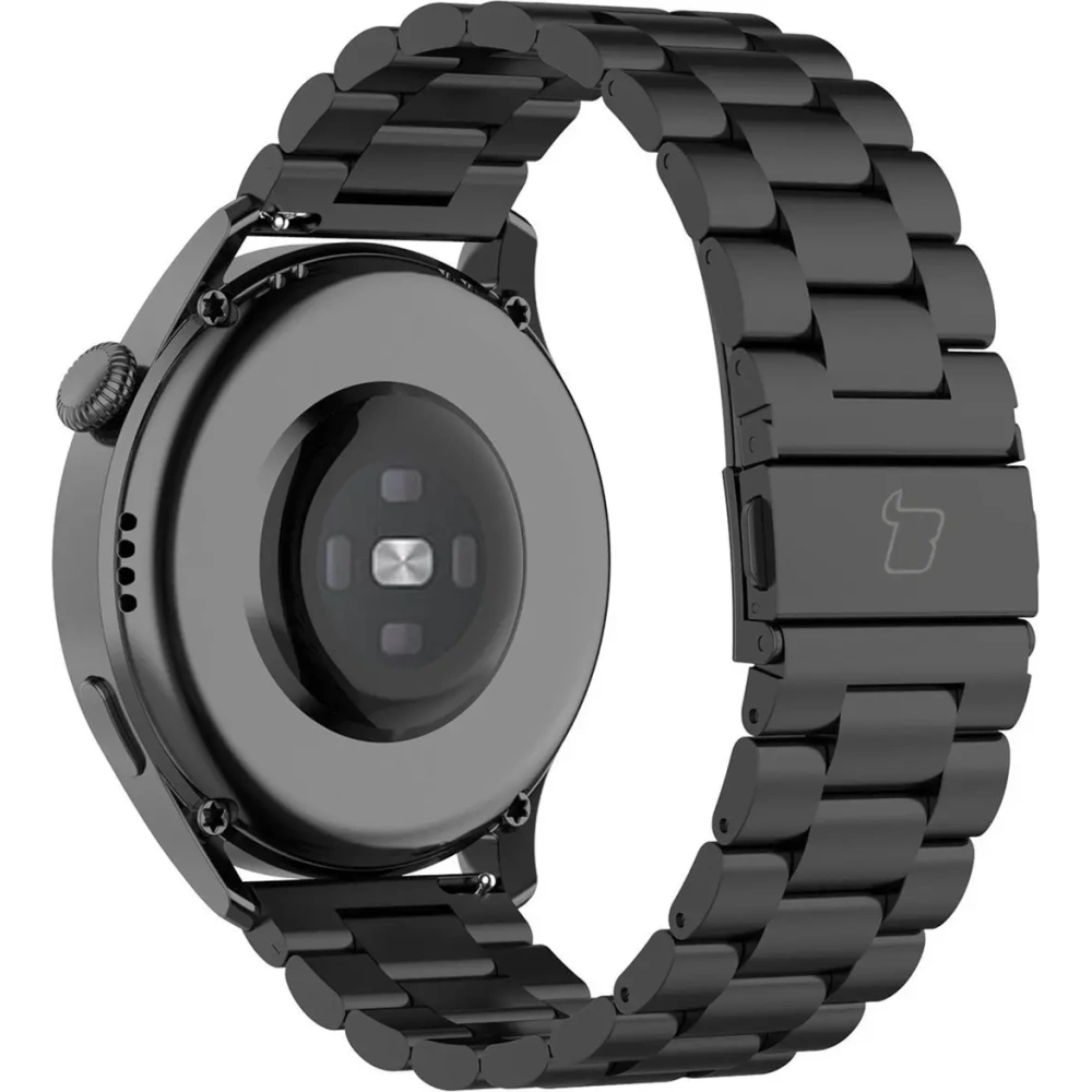 Pasek ze stali nierdzewnej do smartwatcha Bizon Strap Watch Aura QuickRelease 20mm czarny