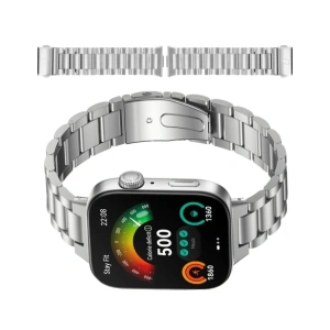 Pasek ze stali nierdzewnej Bizon Strap Watch Aura do Huawei Watch Fit 4 Pro / Fit 4 / Fit 3 srebrny