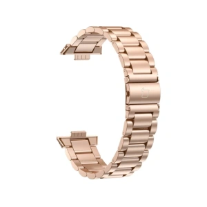 Pasek ze stali nierdzewnej Bizon Strap Watch Aura do Huawei Watch Fit 4 Pro / Fit 4 / Fit 3 różowozłoty