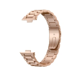 Pasek ze stali nierdzewnej Bizon Strap Watch Aura do Huawei Watch Fit 4 Pro / Fit 4 / Fit 3 różowozłoty