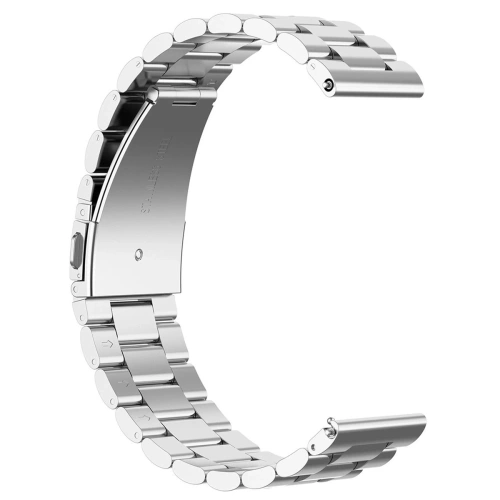 Pasek ze stali nierdzewnej do smartwatcha Bizon Strap Watch Aura QuickRelease 20mm srebrny
