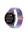 Pasek ze stali nierdzewnej do smartwatcha Bizon Strap Watch Aura QuickRelease 20mm tęczowy