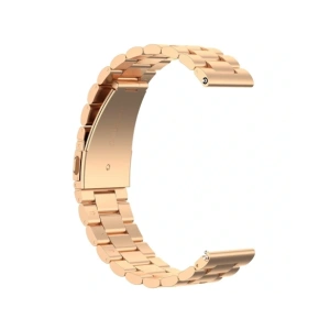 Pasek ze stali nierdzewnej do smartwatcha Bizon Strap Watch Aura QuickRelease 20mm różowozłoty