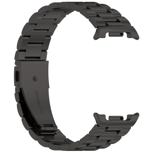 Pasek ze stali nierdzewnej Bizon Strap Watch Aura do Samsung Galaxy Watch 8 40mm / 44mm / 8 Classic 46mm czarny