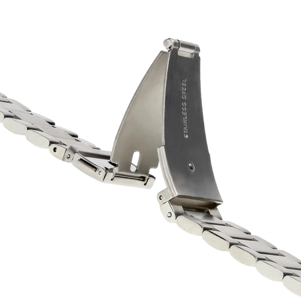 Pasek ze stali nierdzewnej Bizon Strap Watch Aura do Samsung Galaxy Watch 8 40mm / 44mm / 8 Classic 46mm srebrny