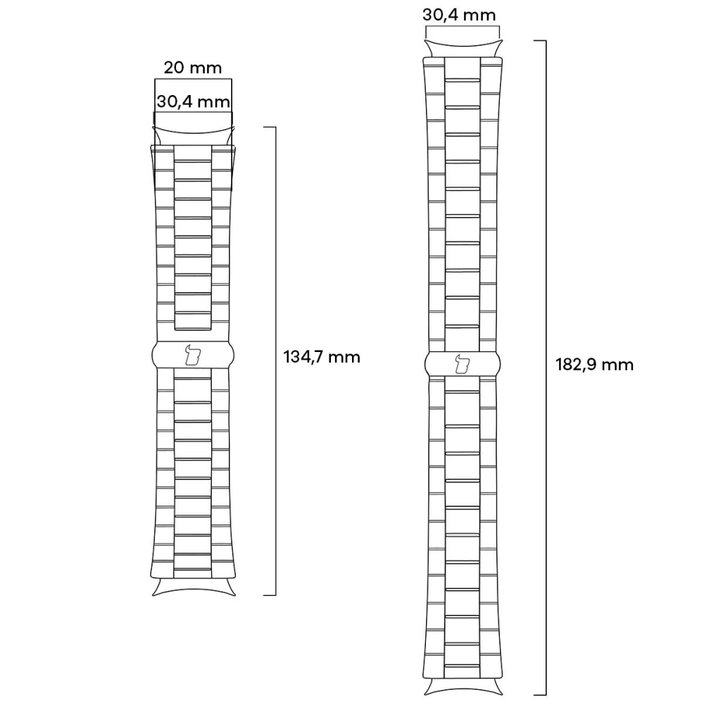 Pasek ze stali nierdzewnej Bizon Strap Watch Aura do Samsung Galaxy Watch 8 40mm / 44mm / 8 Classic 46mm złoty