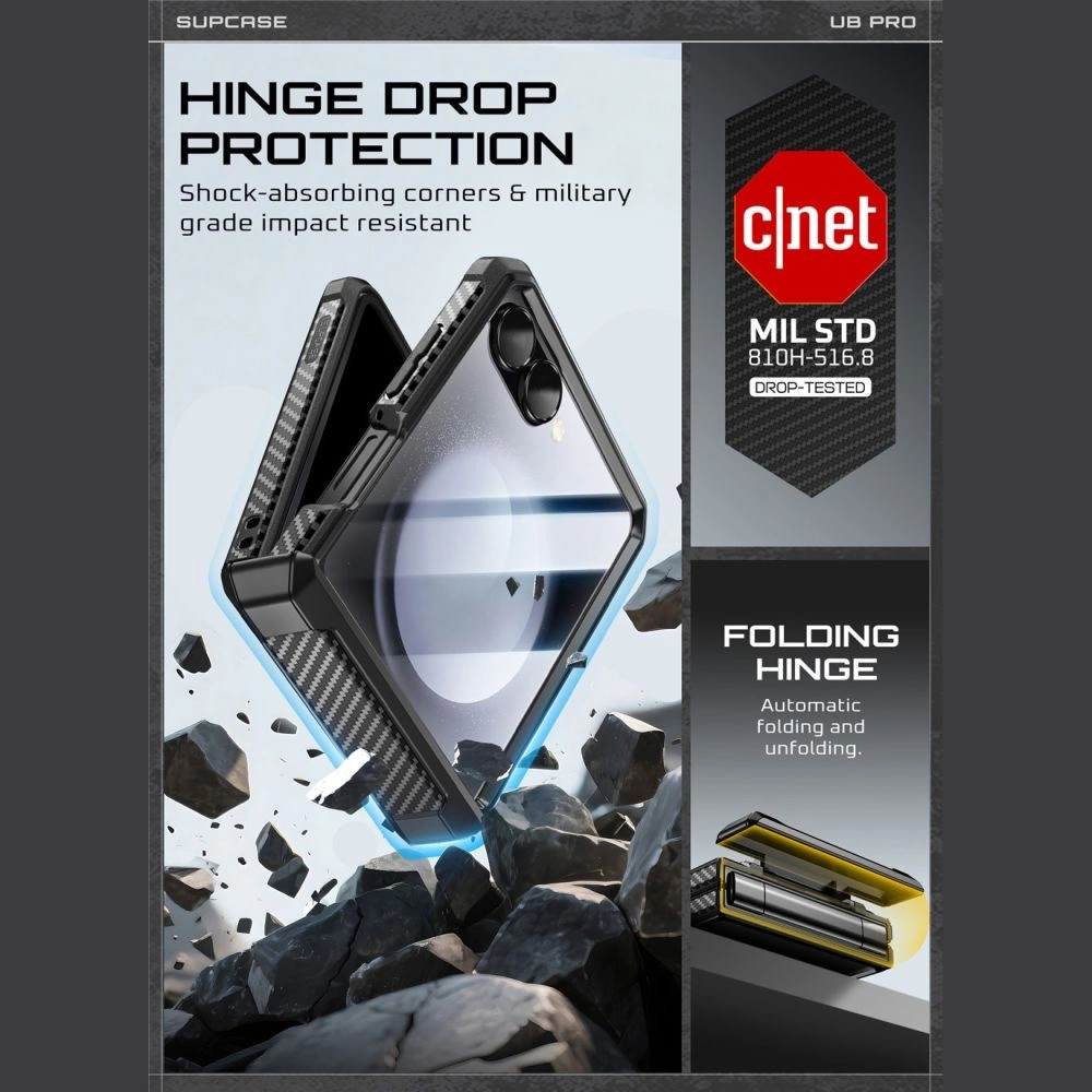 Etui Supcase Unicorn Beetle Pro do Samsung Galaxy Z Flip 7 Black