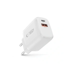 Ładowarka sieciowa Tech-Protect NCA30 USB-A, USB-C Network Charger PD 30W / QC3.0 White