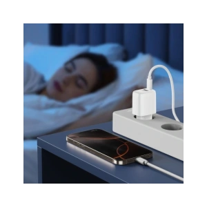 Ładowarka sieciowa Tech-Protect NCA20 USB-A, USB-C Network Charger PD 20W / QC3.0 + USB-C Cable White