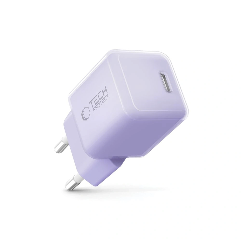 Ładowarka sieciowa Tech-Protect NCM25 USB-C Network Charger PD 25W Baby Purple