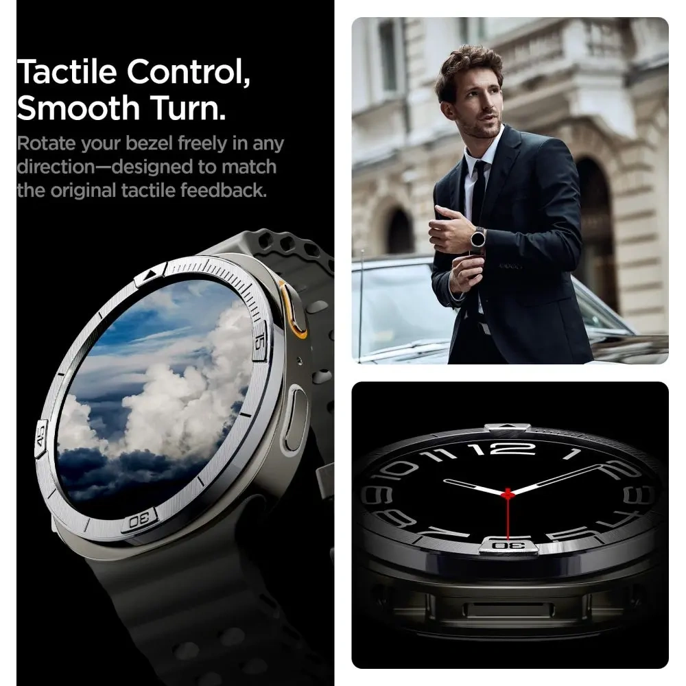 Nakładka Spigen Bezel Tune Pilot do Samsung Galaxy Watch 8 44mm Silver