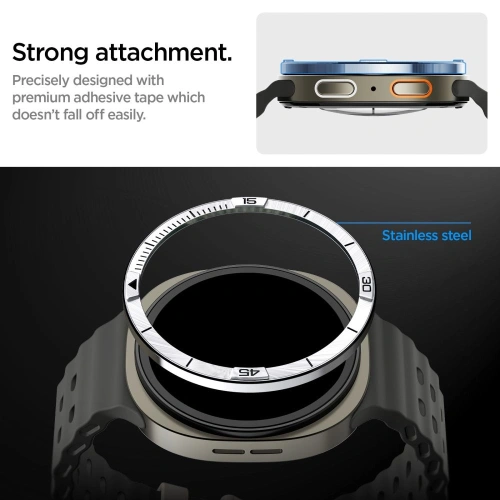 Nakładka Spigen Bezel Tune Pilot do Samsung Galaxy Watch 8 44mm Silver