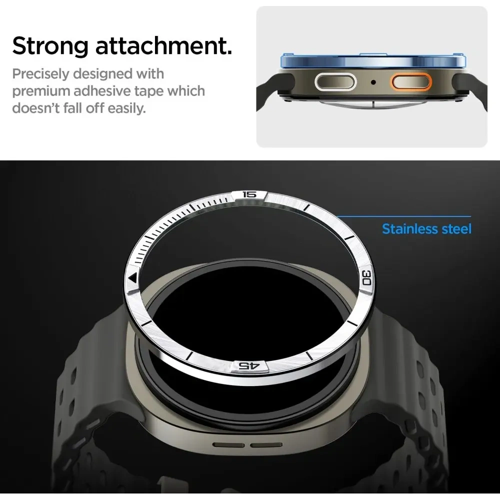 Nakładka Spigen Bezel Tune Pilot do Samsung Galaxy Watch 8 44mm Silver